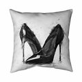 Fondo 20 x 20 in. Black High Heels Shoes-Double Sided Print Indoor Pillow FO2772581